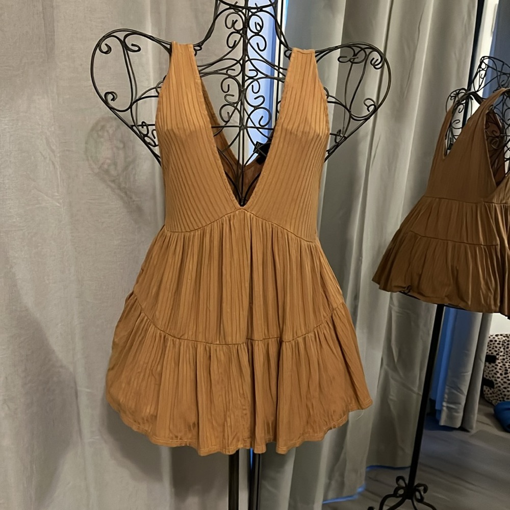 Brown Sleeveless Top